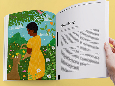 Slow living illustration cover editorial editorial illustration graphic design illustration layout magazine print