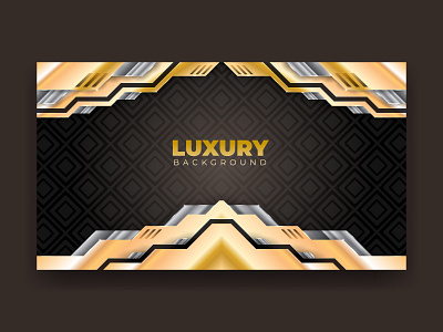 Golden and Silver Metallic Luxury Background Design