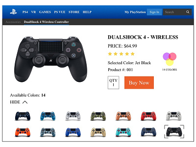 Purchasing Controller Concept - PS4 design playstation4 ui ux design weblayout