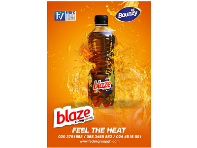BLAZE drink poster design soft