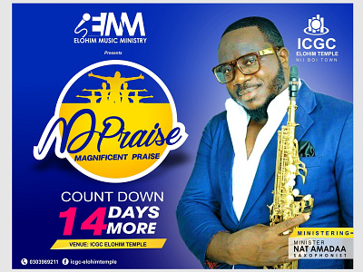 M Praise A flyer design