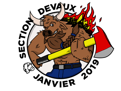 SECTION DEVAUX V2 cartoon design designer fire graphic illustration illustrator lettering logo paris type typography