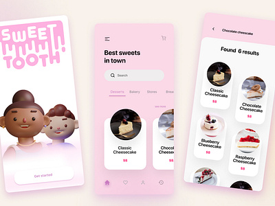 Sweet Tooth App branding graphic design logo ui ux