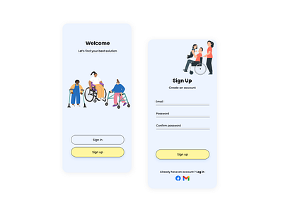 Sign Up Page app branding design graphic design illustration logo ui ux vector