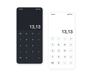 Calculator app design ui ux vector