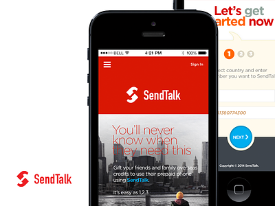 Sendtalk logo mobile ui