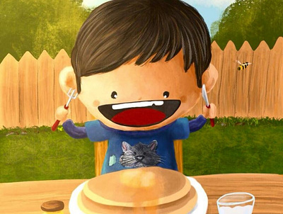 La hora de los hot cakes art garden illustration kids love pancakes