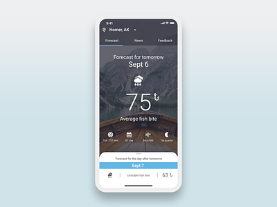 Fishing Oracle App app app design fish bite fishing fishing app forecast mobile oracle ui ux