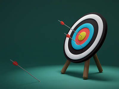 Target - 3D illustration for website