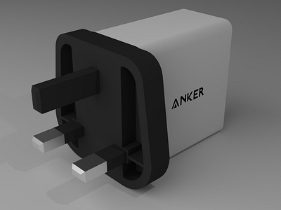 White Anker USB wall plug