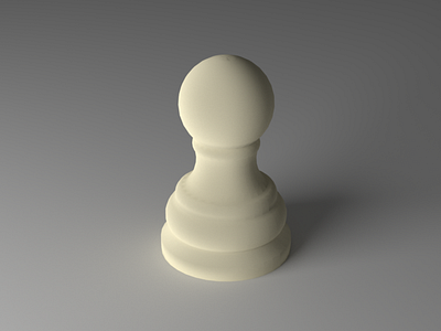 Cream chess pawn from a chess set