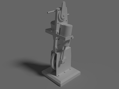 Twin Cylinder Steam Engine 3d blender cad design design engineer engine engineering freecad render rendering
