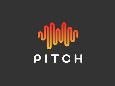 Daily logo challenge day 9/50, streaming music prompt, Pitch!