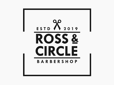 Daily logo challenge day 13/50, Barber shop logo, Ross & Circle!