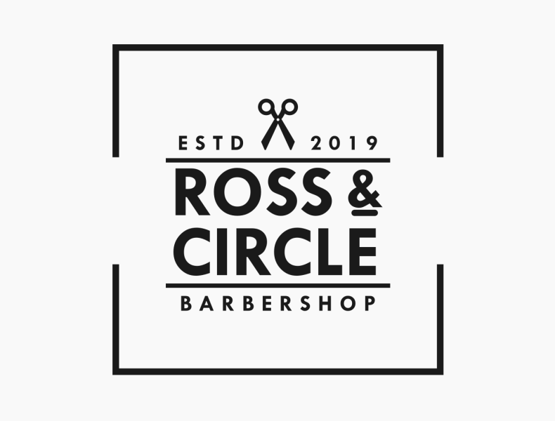 Daily logo challenge day 13/50, Barber shop logo, Ross & Circle! by ...