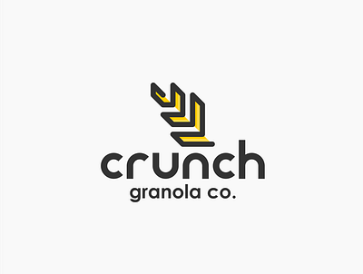 Daily logo challenge day 21/50, Granola company, Crunch! brand logo branding challenge daily logo challenge day 21 design granola graphic design icon logo logo designer logo designs logo passion new logo simple vector