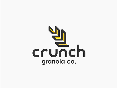 Daily logo challenge day 21/50, Granola company, Crunch!