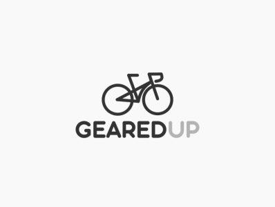 Daily logo challenge 24/50, Bike shop logo, GearedUp! bike brand logo branding challenge daily logo challenge design graphic design icon identity logo logo designer logo maker logo passion logo world simple vector