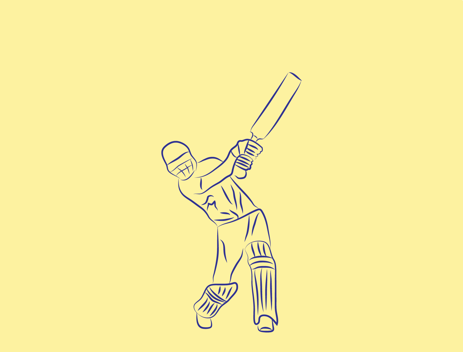 Line Drawing Illustration Cricket Players Different Stock Illustration  2069209229 | Shutterstock