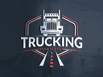 3d trucking logo design, moving, logistics 3d logo illustration logistics logo