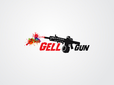 Gel Gun Gaming Logo For Kids Toy Brand background branding design game gaming gel gel gyn gul gun logo gun illustration logo toy toy logo vector