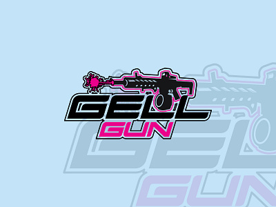 Gel Gaming Toy Logo Design fire gaming gaming logo gaminglogo gel gun gunlogo illustration kids logo shooting toy