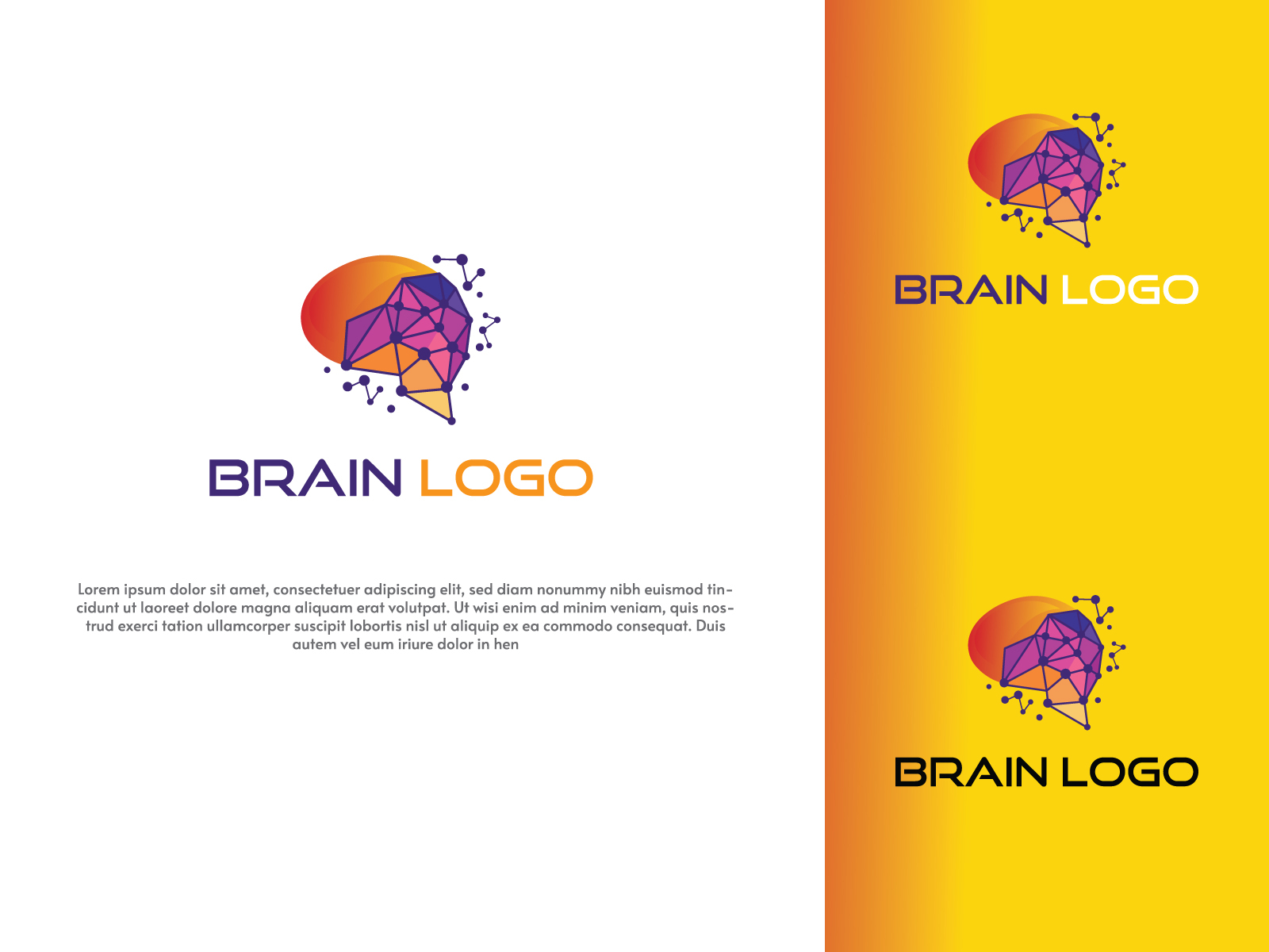 Creative Brain with atom template | Logo Template by LogoDesign.net