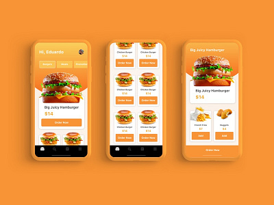 Burger App by Eduardo Pinillos on Dribbble