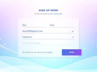 Sign Up - Daily UI challenge challenge daily dailyui day1 signup trend ui