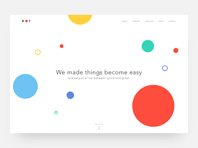 Landing Page - Daily UI challenge challenge circle colorful daily dailyui dot landing page ui