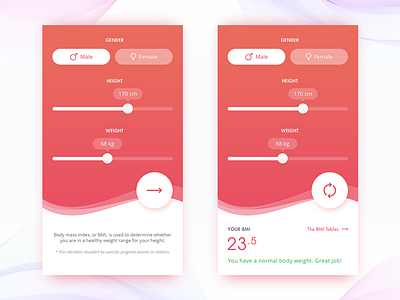 BMI Calculator‎ - Daily UI challenge