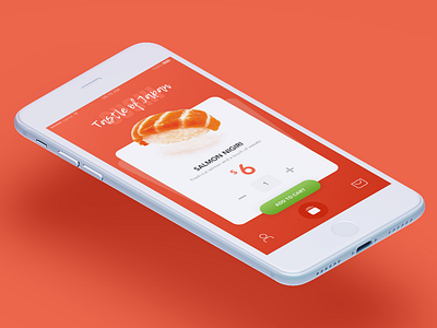 Food Menu - Daily UI challenge app card challenge dailyui food menu red restaurant sushi