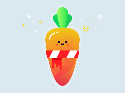Xmas is coming carrot character christmas cute illustration sticker xmas