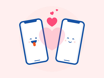 Love - Happy Valentine's Day! character cute day heart hug iphone iphone x love phone sticker valentine