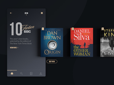 Book App app book cover featured fiction leaderboard popular top 10 trending ui