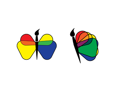 Color Wheel Butterfly Logo