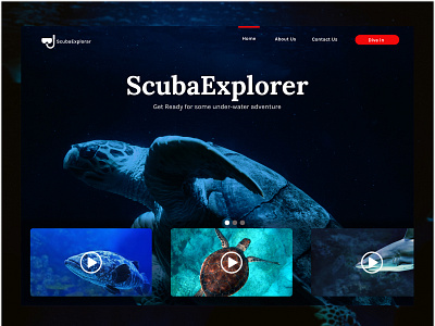 Scuba branding design figma icon typography ui ux vector web website