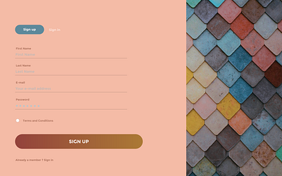 Sign In With Pattern app design figma typography ui ux web website