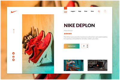 Deplon Nike branding design figma typography ui ux web website