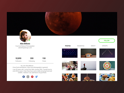 Social Page design figma social app ui ux web website