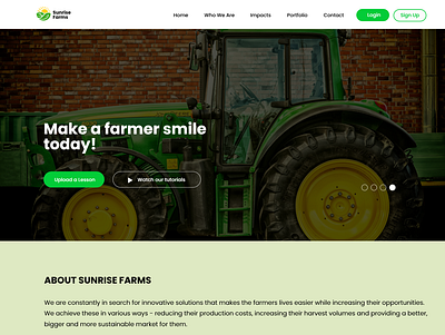 Sunrise Farms design figma typography ui ux web website