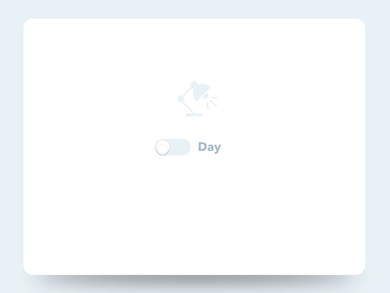 On/Off Switch — DailyUI 100 day challenge adobe xd dailyui day design flat mode night switch ui uidesign uiux web