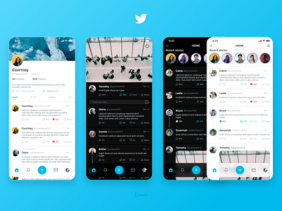 Twitter 2020 Concept app concept design flat media modern network social twitter ui