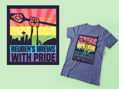 Pride T-Shirt beer branding brewery craftbeer design illustrator mockup pride rainbow t shirt design tshirt art vector
