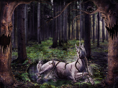 The Last Unicorn art book art design digitalart evil fantasy illustration photomanipulation photoshop photoshop art poster art story unicorn