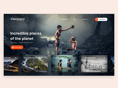 REDESIGN WEBSITE DISCOVERY CHANNEL animation design icon illustration minimal ui ui design ux web website