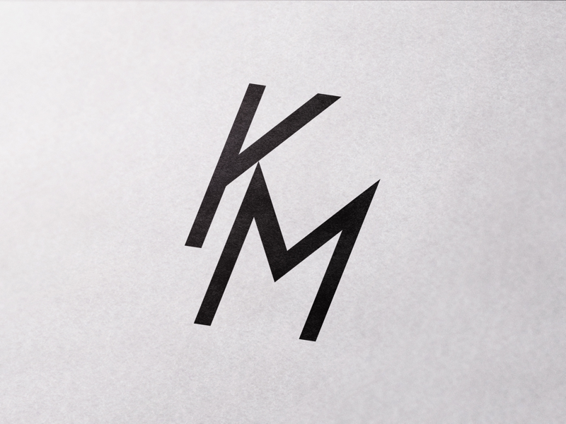 KM web vector monogram designer km symbol simple minimal logo lettering illustrator illustration identity design clean character branding