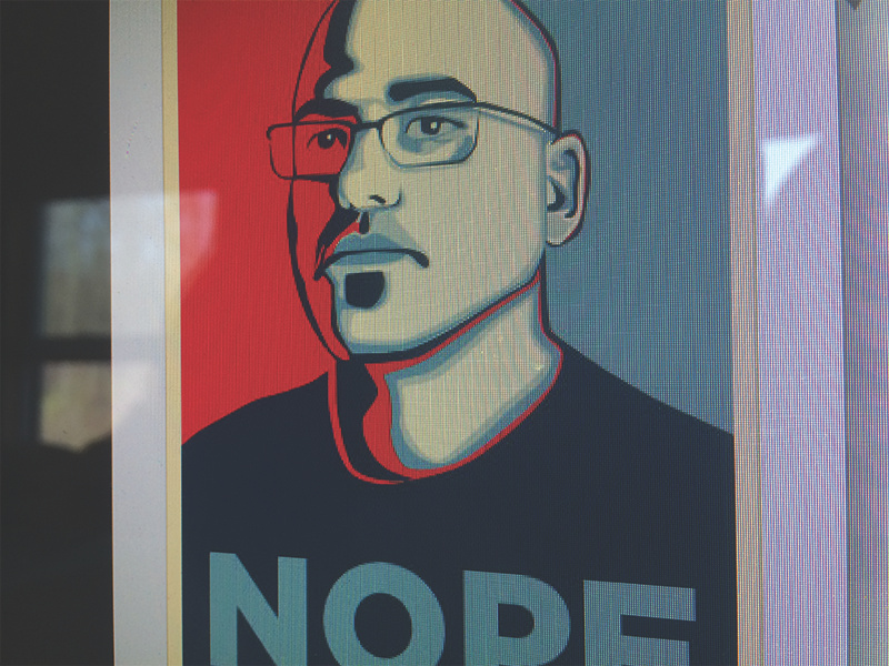 Nope throwback thursday tbt throwback illustration self portrait nobama illustrator