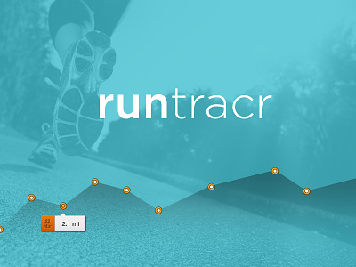 Runtracr app brand concept graph idea line run running tooltip