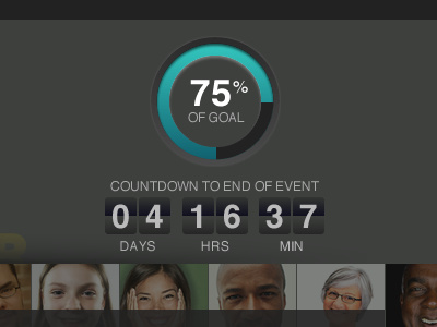 Countdown countdown counter faces goal gradient people percent percentage subtle target teal temperature timer yummy